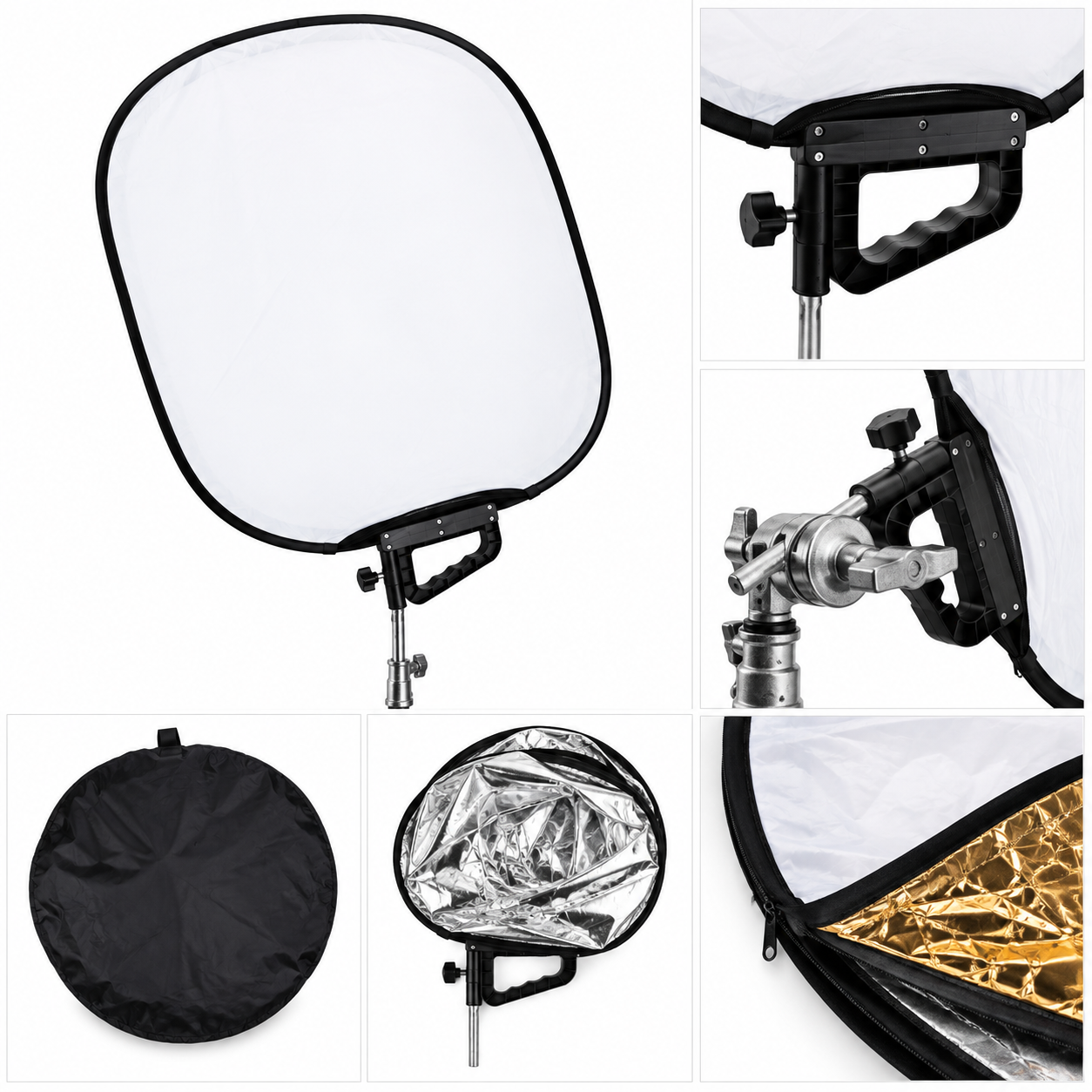 Strobepro 5 in 1 Folding Reflector with Stand Mount