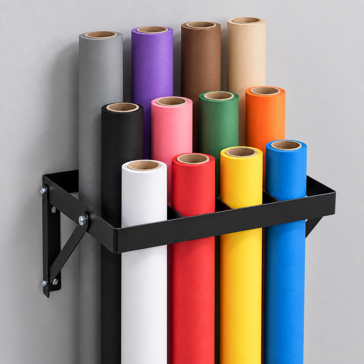 Strobepro 12-Roll Seamless Paper Storage Rack