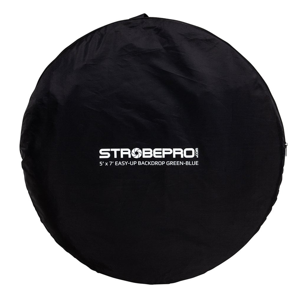 Strobepro 5x7 Double Sided Flexout Backdrop - Chromakey Green / Blue