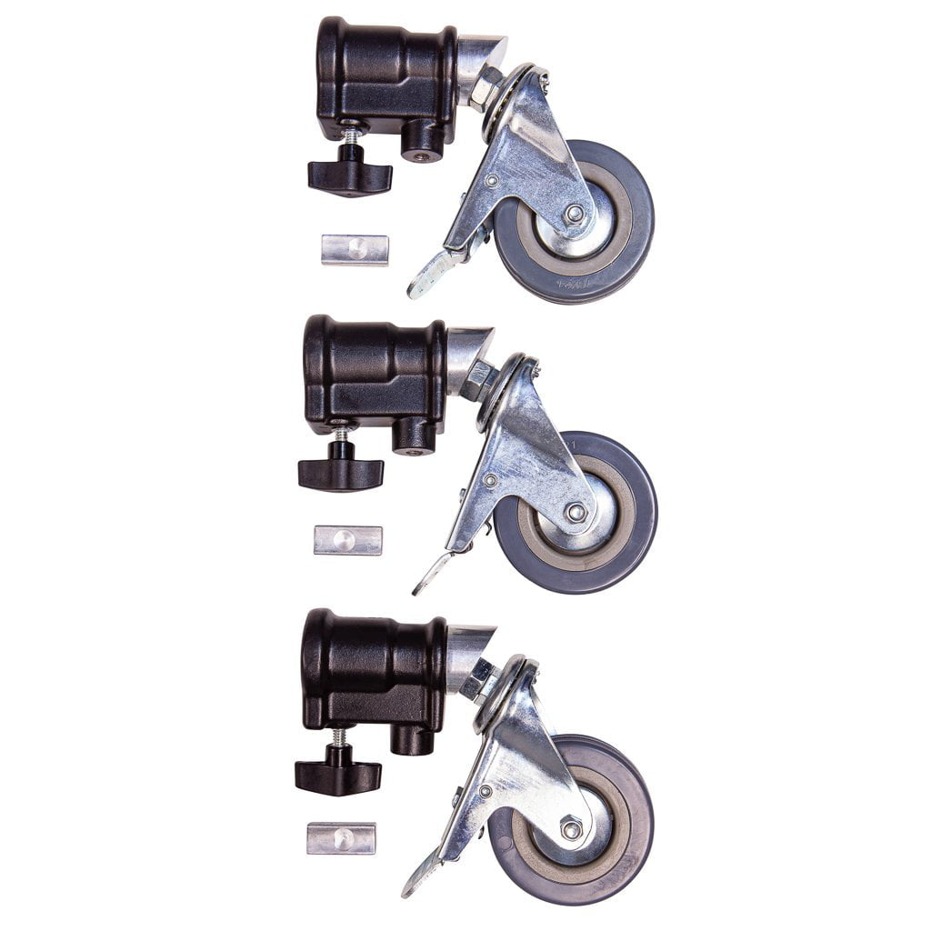 Juego de ruedas para soporte C de 30 mm (solo soportes C de Strobepro)