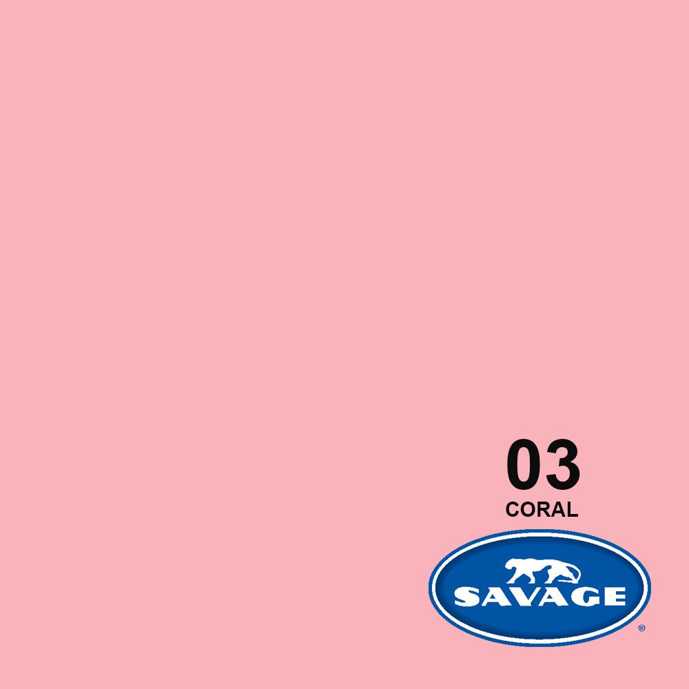 Papel sin costuras Savage de 4,5' - Coral n.° 03