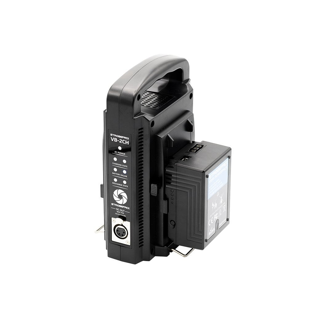 Strobepro VB-2CH Dual V-Mount Battery Charger - Strobepro Studio Lighting
