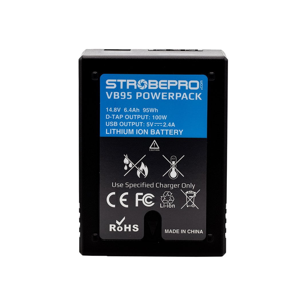 Strobepro VB95 95Wh 14.8V Li-on V-Mount Battery - Strobepro Studio Lighting