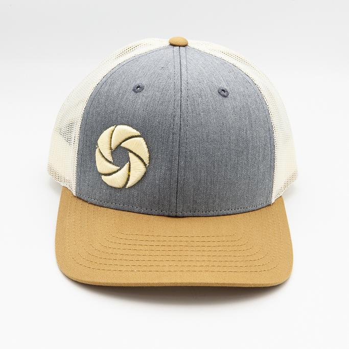 Strobepro Low Profile Snapback Shutter Hat-HEATHER GREY/BIRCH/AMBER GOLD