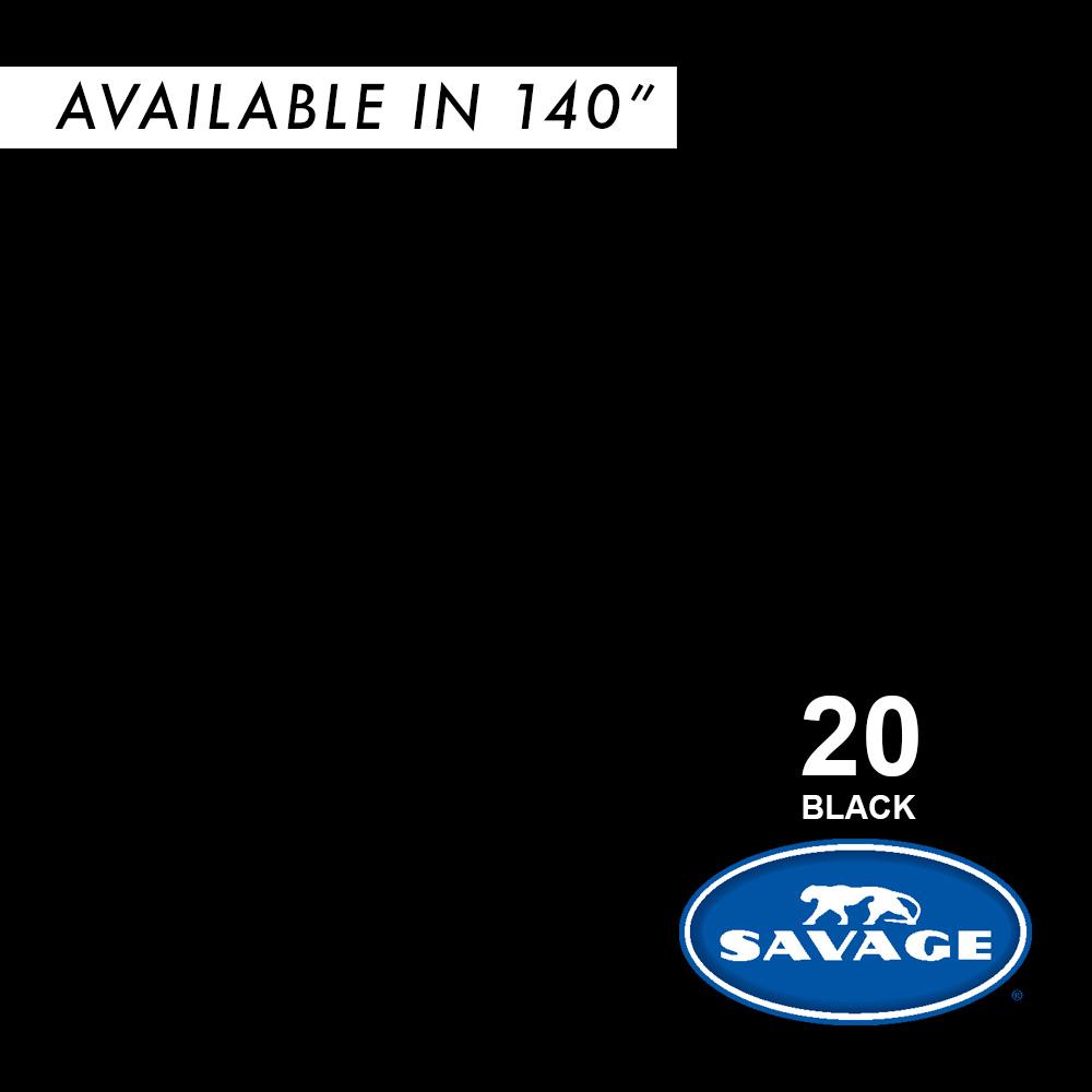 Papel sin costuras Savage de 7 pies - Super Black #20