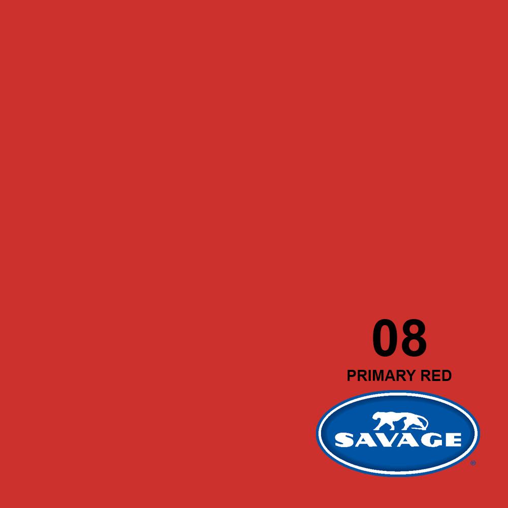 Papel sin costuras Savage de 7 pies - Rojo primario n.° 08