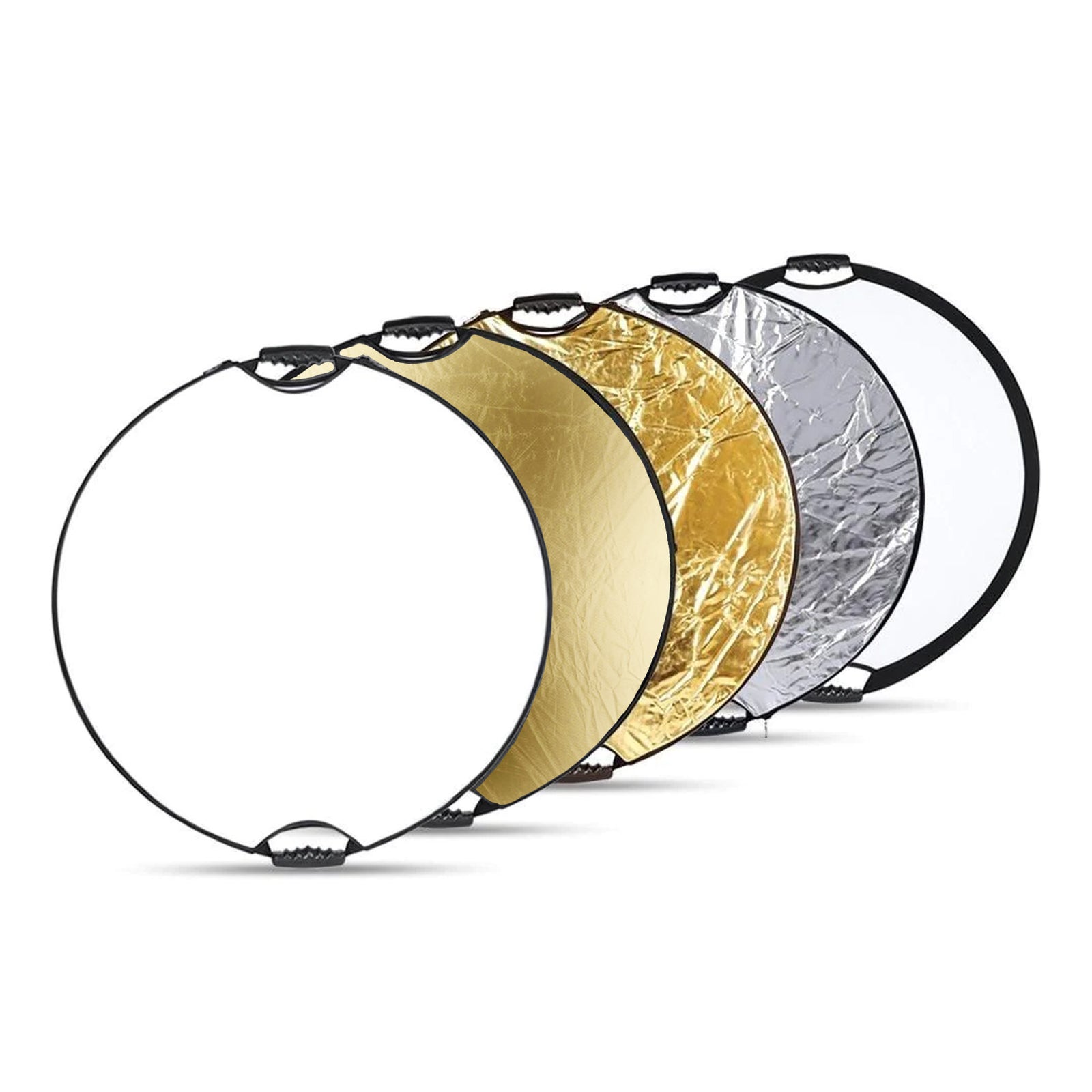 43" 5 in 1 Folding Reflector with Handles - Double Gold