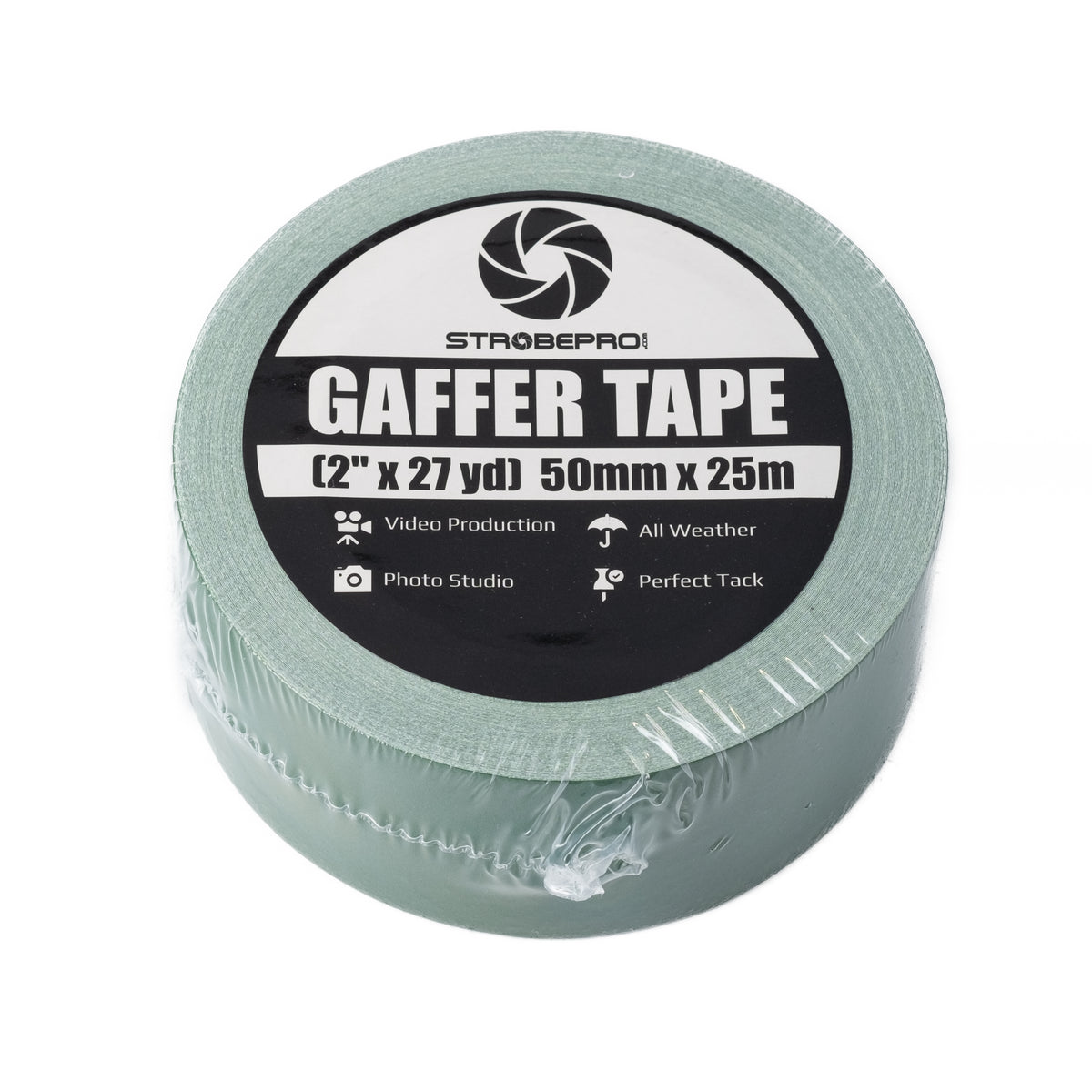 Strobepro Gaffer Tape - Green 2 inch x 27 yards