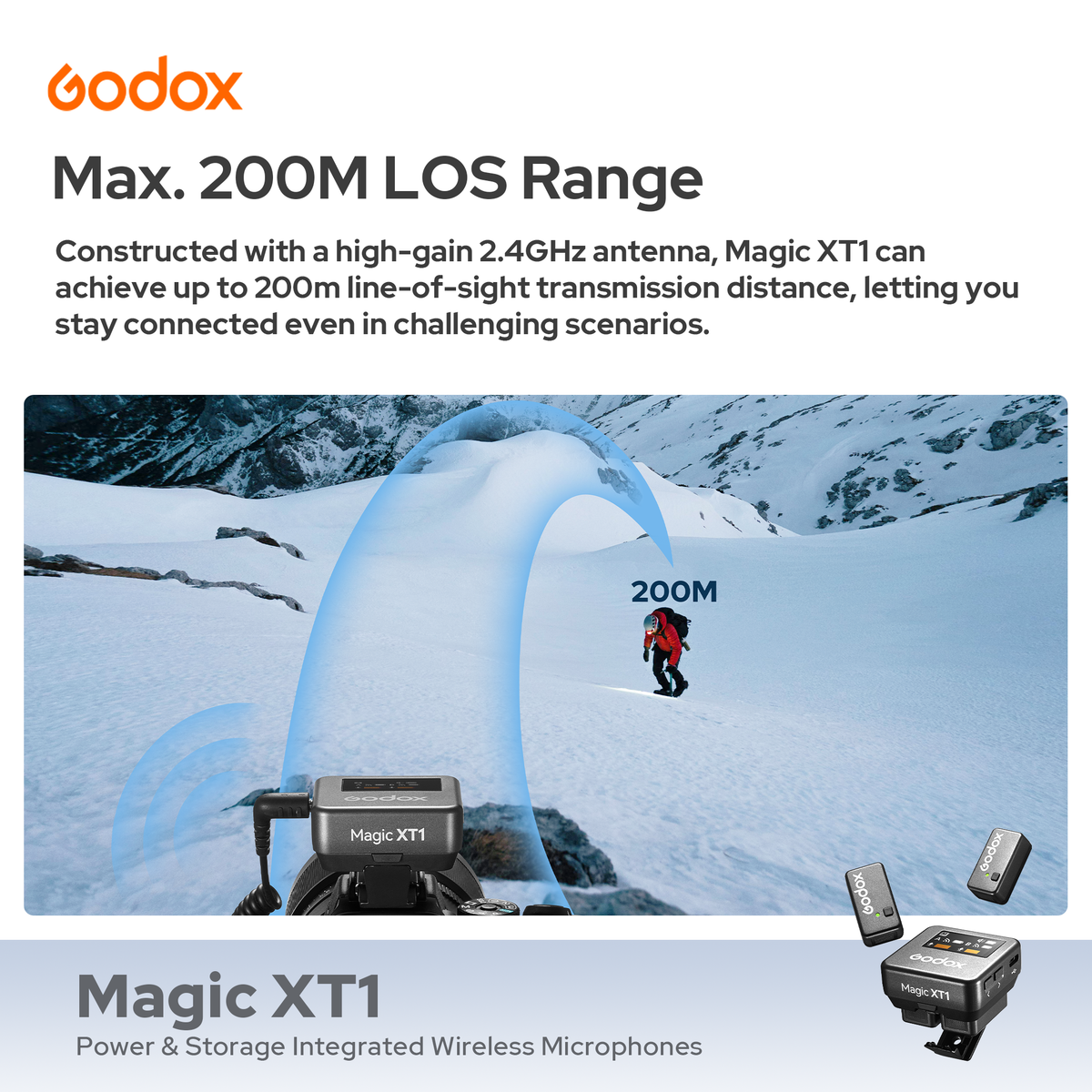 Godox Magic XT1 Wireless Microphone Kit with 2 Transmitters