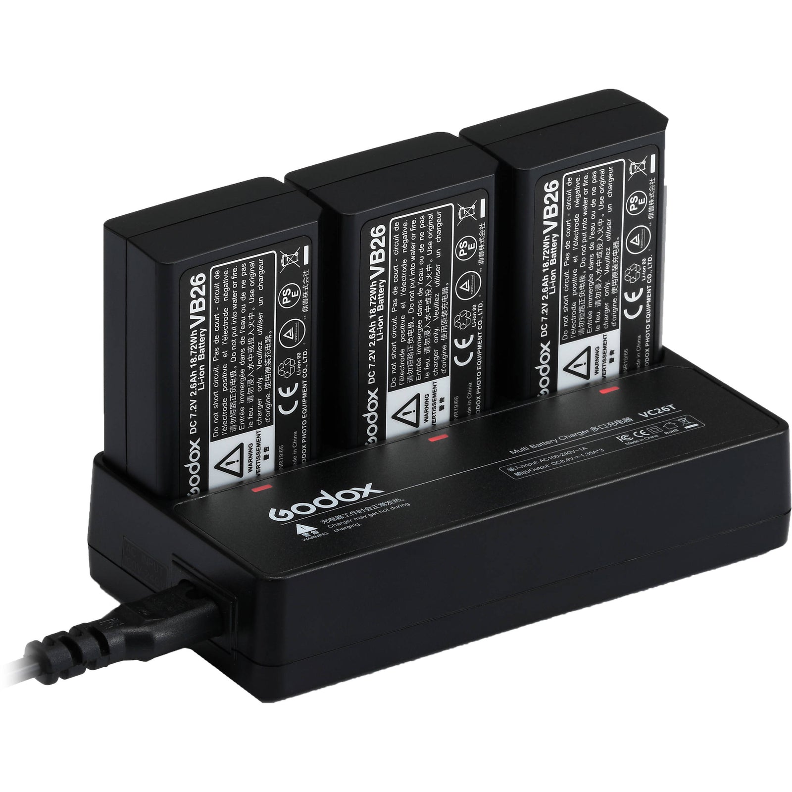 Godox VC26T Multi-Battery Charger for VB26 (V1 & V860III)