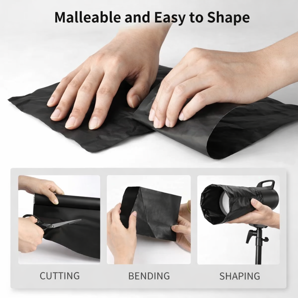 Strobepro Matte Black Light Control Foil – 24" x 12.5ft Roll