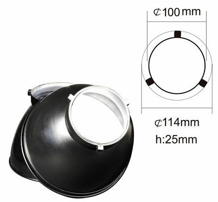 8" 55 Degree Reflector - Strobepro Studio Lighting