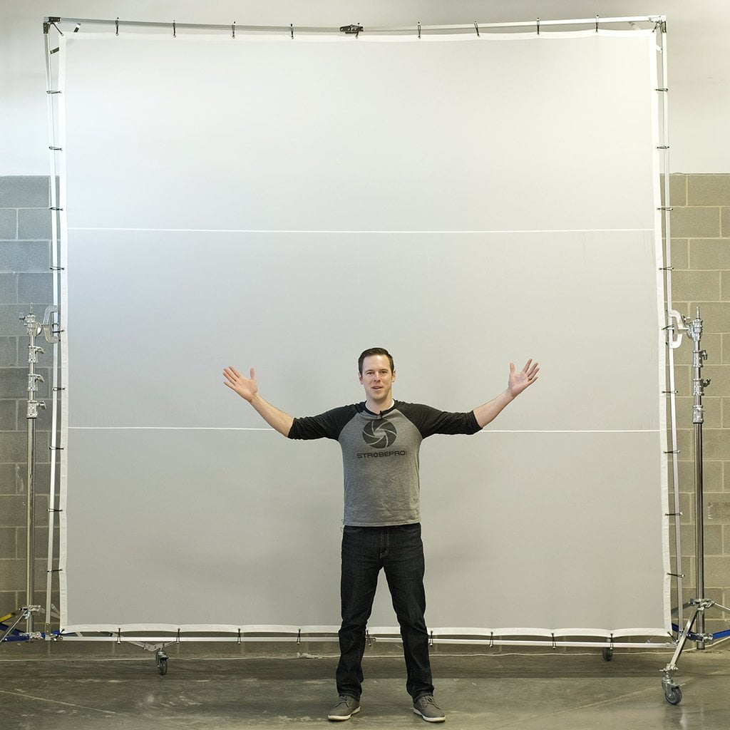 12'x12' Butterfly Scrim with Stands Kit - Strobepro Studio Lighting