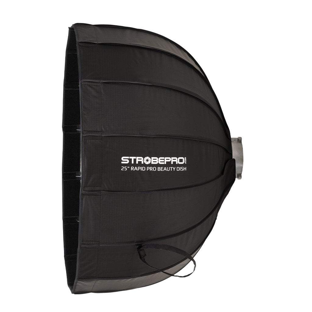 Strobepro 25" Rapid Pro Deep Beauty Dish Kit - Silver - Strobepro Studio Lighting