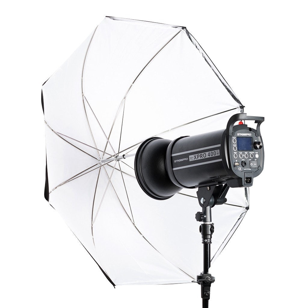 33&quot; White Translucent 2 in 1 Umbrella - Strobepro Studio Lighting