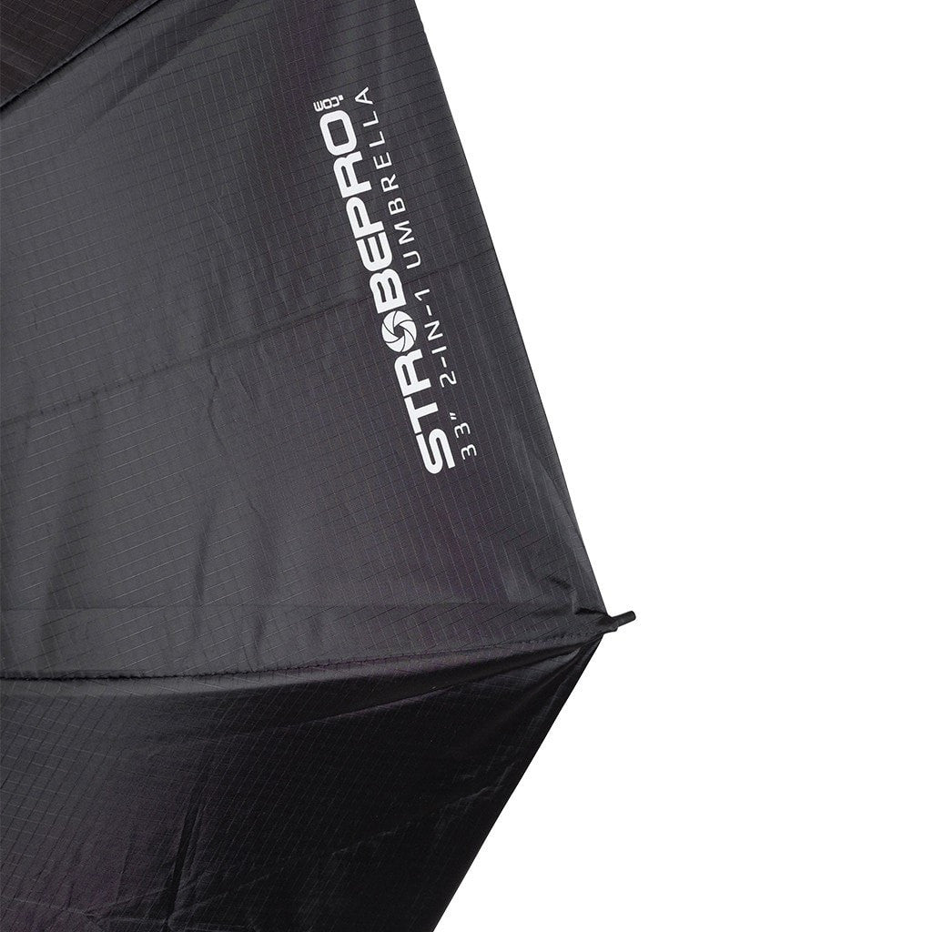 33&quot; White Translucent 2 in 1 Umbrella - Strobepro Studio Lighting