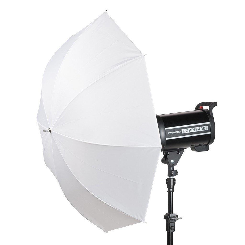 33" White Translucent 2 in 1 Umbrella - Strobepro Studio Lighting