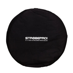 5x7 Strobepro Folding Flexout Backdrop- White-Black