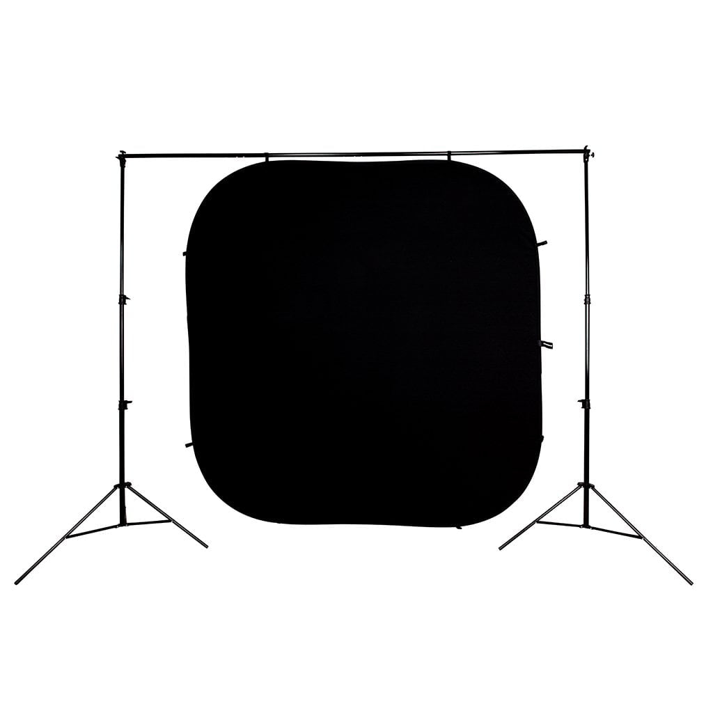 8x8 Strobepro Folding Backdrop- White-Black Strobepro Studio