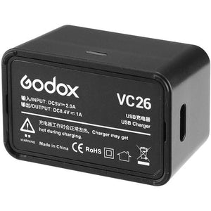 Godox VC26 USB Charger for V1 Lithium Battery - Strobepro Studio Lighting