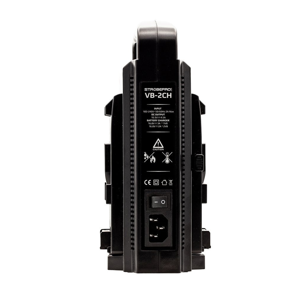Strobepro VB-2CH Dual V-Mount Battery Charger - Strobepro Studio Lighting