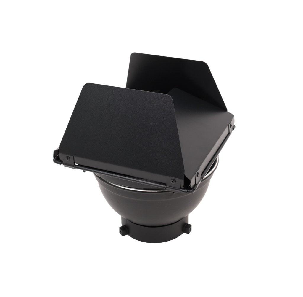 Barndoor with Gels and Grid - Strobepro Studio Lighting