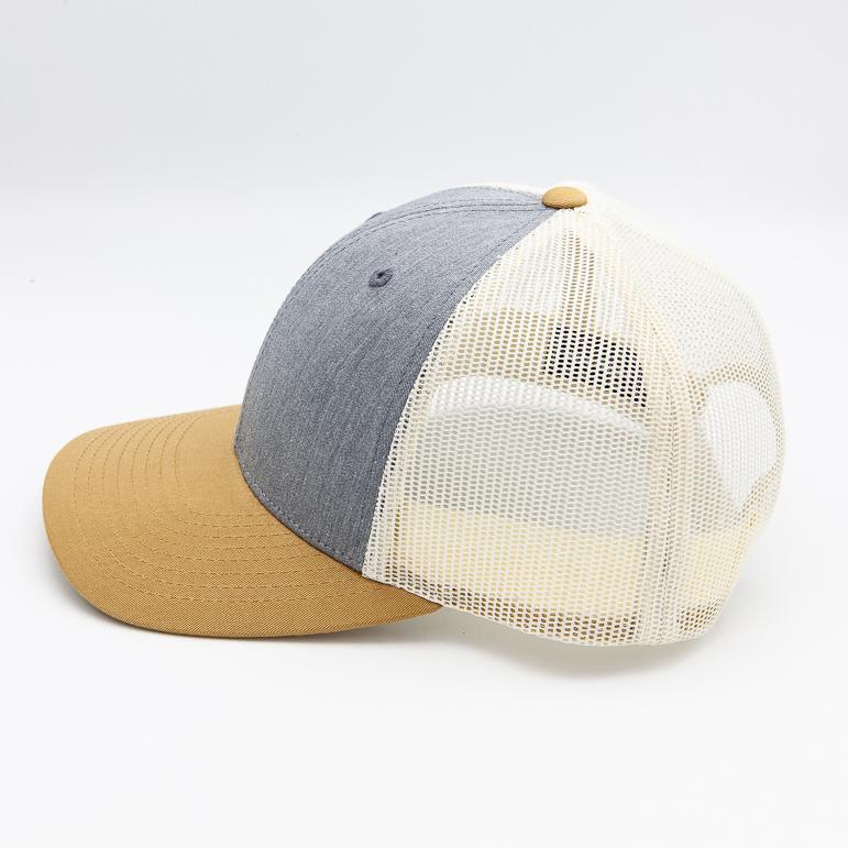 Strobepro Low Profile Snapback Shutter Hat-HEATHER GREY/BIRCH/AMBER GOLD