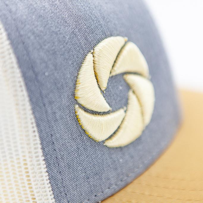 Strobepro Low Profile Snapback Shutter Hat-HEATHER GREY/BIRCH/AMBER GOLD