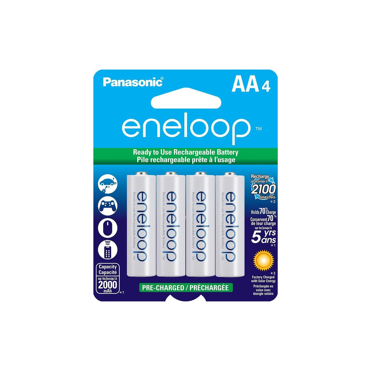 Eneloop AA Rechargeable Batteries- 4 Pack - Strobepro Studio Lighting