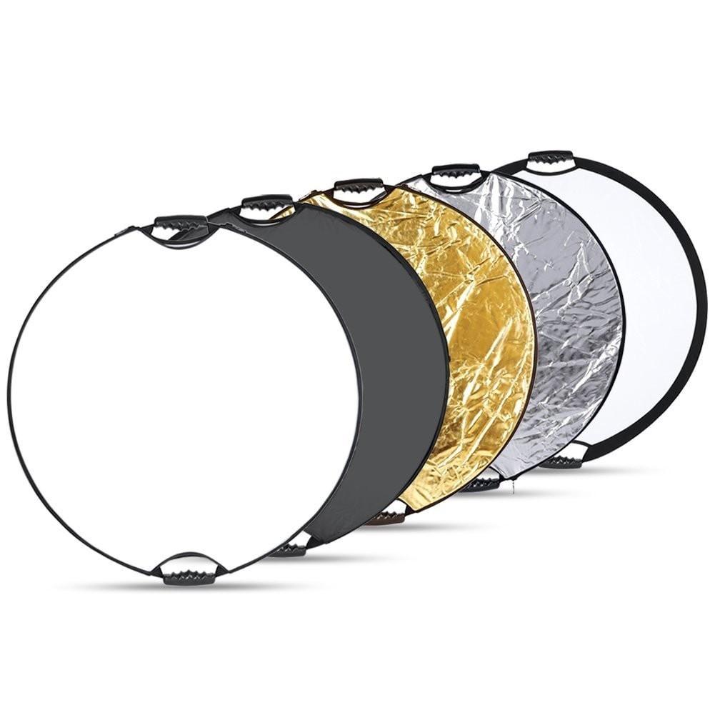 43" 5 in 1 Folding Reflector with Handles - Strobepro Studio Lighting
