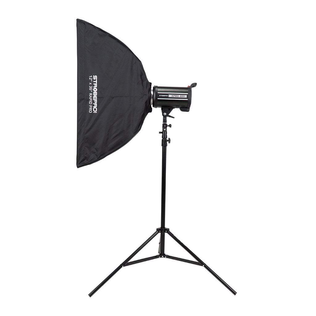 12x36 Inch Rapid Pro Folding Umbrella Strip Softbox - SMALL - Strobepro Studio Lighting