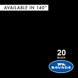 Savage Seamless Paper 9'- Super Black #20